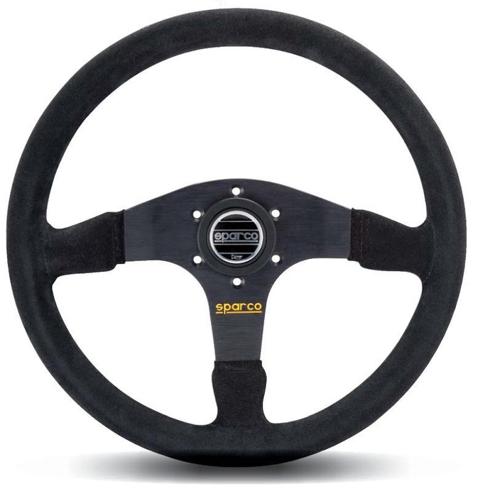 Sparco Steering Wheel 375 Suede Black - 015R375PSN Photo - Primary