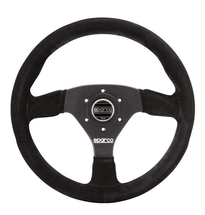 Sparco Steering Wheel 383 Suede Black - 015R383PSN Photo - Primary