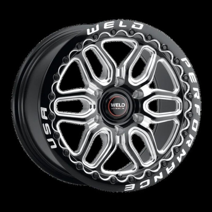 Weld Racing 17x10 Laguna 6 Bead Lock 6x135 BP 42 Offset 7.25 BS 87.1 Bore - Gloss Black MIL - S90370089P42