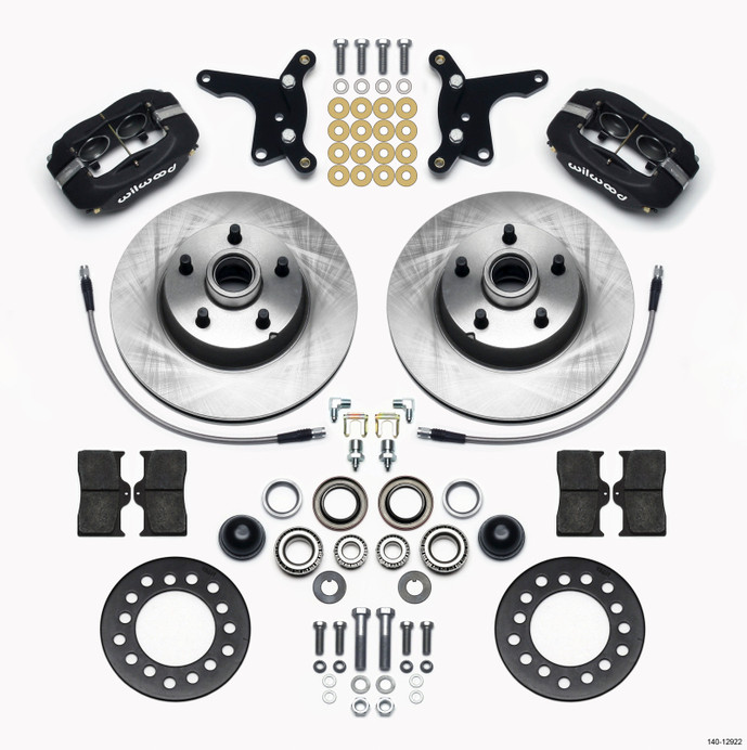 Wilwood Forged Dynalite Front Kit 11.28in 1 PC Rotor&Hub Ford 1954-1956 - 140-12922