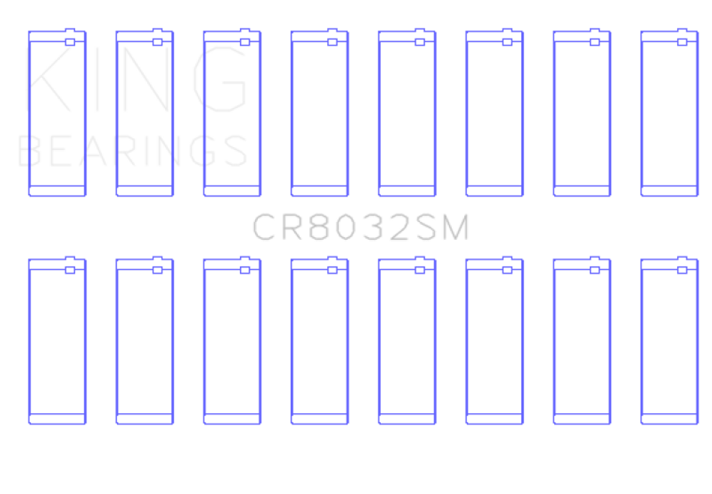 King Chrysler V8 5.7L/6.1L/6.4L Hemi Rod Bearing Set - Size STD - CR8032SM