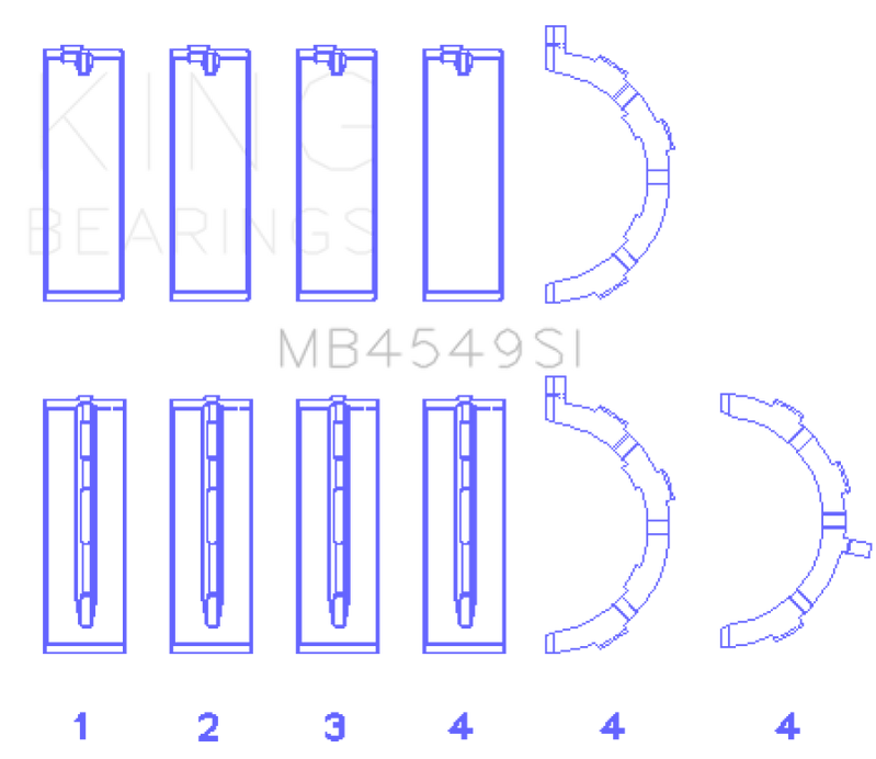 King Ford EcoBoost 3.5L/3.7L V6 Main Bearing Set - Size STD - MB4549SI