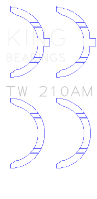 King Toyota 5R/2M/4M/5ME/5MGE/7MGE/7MGTE Thrust Washer Set - TW210AM