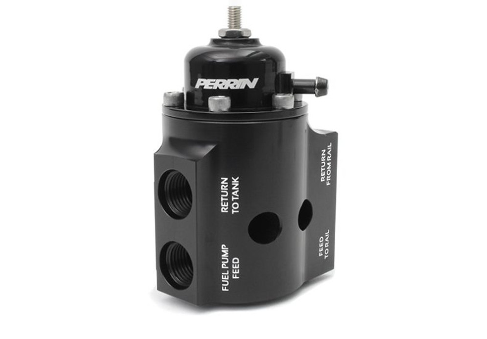 Perrin Universal Fitment Black Adjustable Fuel Pressure Regulator Kit - ASM-FUL-300