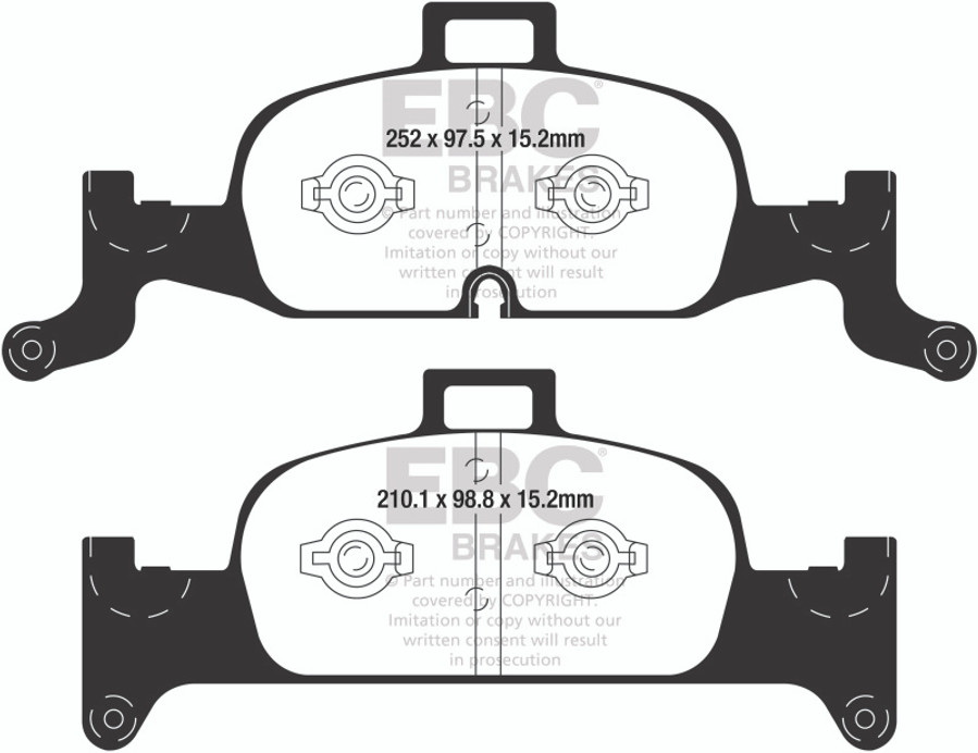 EBC 2018+ Audi A4 Allroad Quattro 2.0L Turbo Redstuff Front Brake Pads - DP32290C