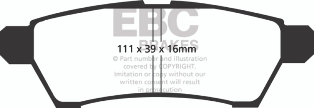 EBC 05+ Nissan Frontier 2.5 2WD Ultimax2 Rear Brake Pads - UD1100