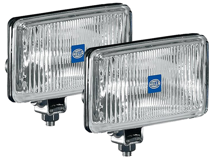 Hella 450 H3 12V SAE/ECE Fog Lamp Kit Clear - Rectangle (Includes 2 Lamps) - 005860601