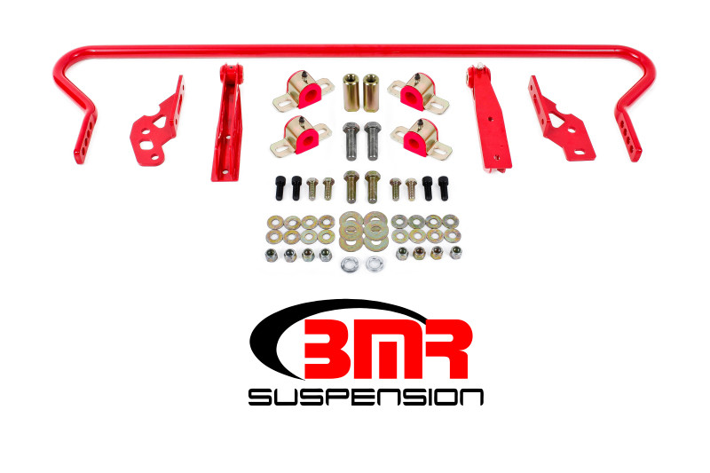 BMR 11-14 S197 Mustang Rear Hollow 25mm Adj. Sway Bar Kit w/ Bushings - Red - SB042R