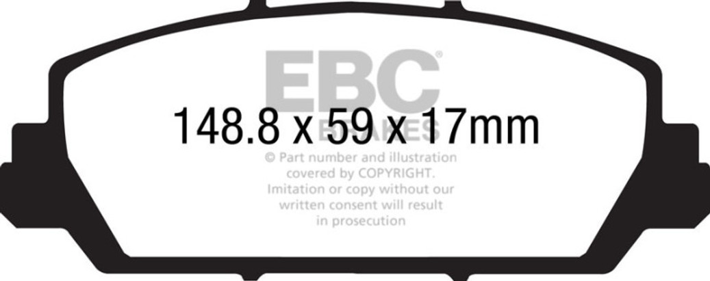 EBC 12+ Acura RDX 3.5 Yellowstuff Front Brake Pads - DP41896R