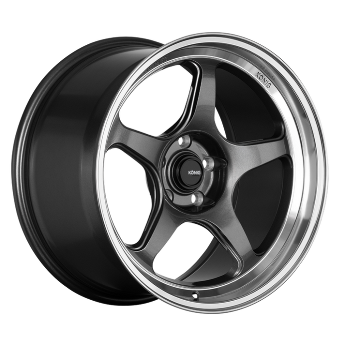 Konig Hyperspec 18x8 5X114.3 ET35 Anthracite Metallic Wheel w/ Mirror Machined Lip - HP88514356