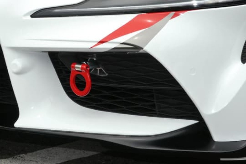 Cusco Folding Front Tow Hook 2020+ Toyota Supra (A90) 3.0L Turbo - Red - 1C2 017 F