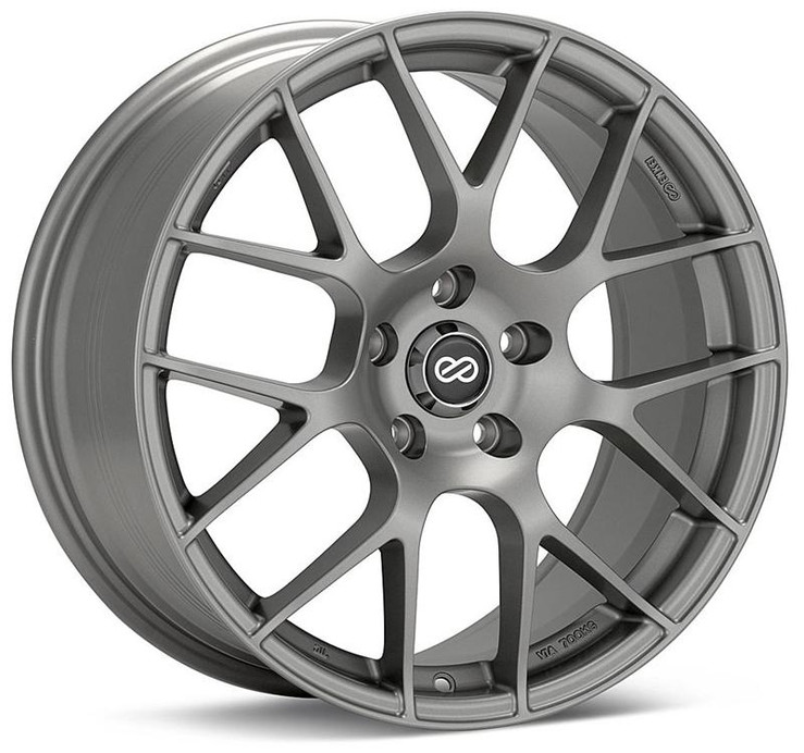 Enkei Raijin 18x8.5 38mm Offset 5x114.3 Bolt Pattern 72.6 Bore Diameter Hyper Silver Wheel - 467-885-6538HS