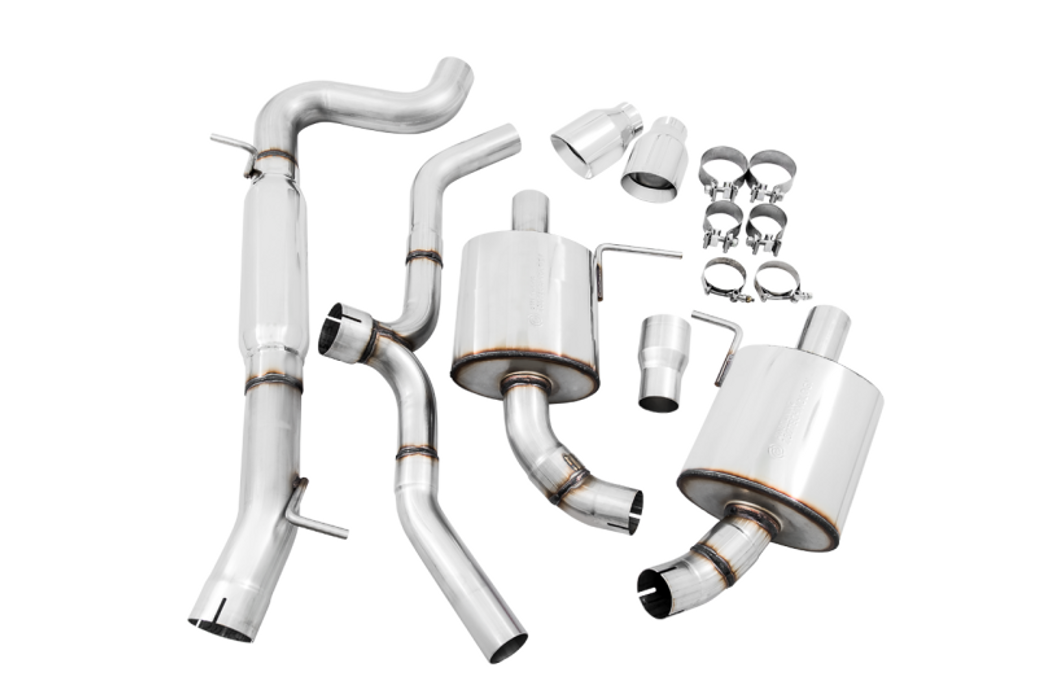 AWE Tuning VW MK7 Golf Alltrack/Sportwagen 4Motion Touring Edition Exhaust - Polished Silver Tips - 3015-32098 Photo - out of package