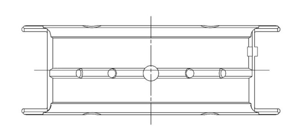 ACL Nissan VG30DETT 3.0L-V6 0.25 Oversized High Performance Main Bearing Set - 4M2737H-.25 Technical Drawing