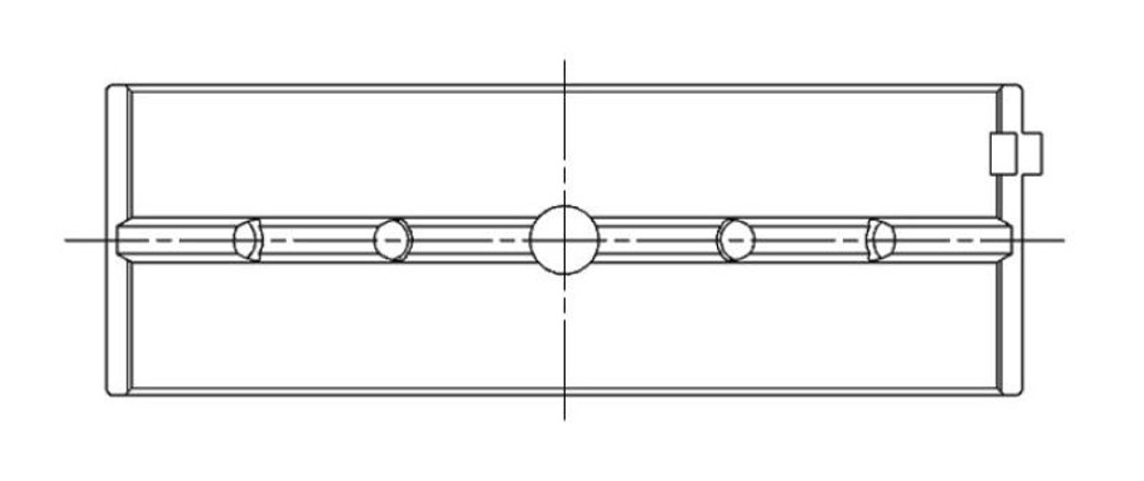 ACL Nissan VG30DETT 3.0L-V6 0.25 Oversized High Performance Main Bearing Set - 4M2737H-.25 Technical Drawing
