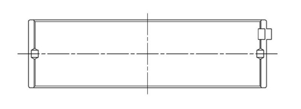 ACL Nissan VG30DETT 3.0L-V6 0.25 Oversized High Performance Main Bearing Set - 4M2737H-.25 Technical Drawing