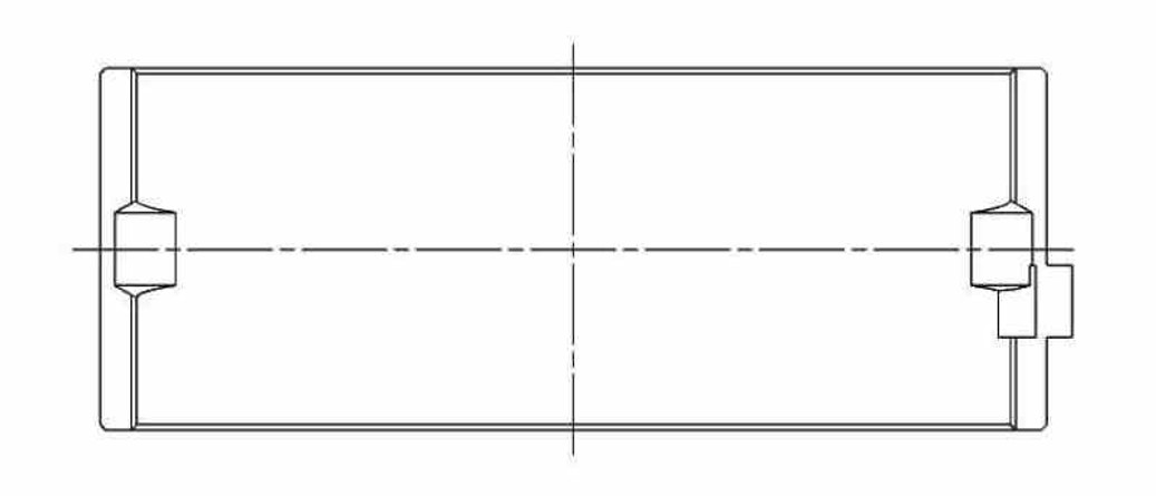 ACL Toyota 4AGE/4AGZE (1.6L) 0.025 Oversized High Performance Main Bearing Set - 5M1695H-.025 Technical Drawing
