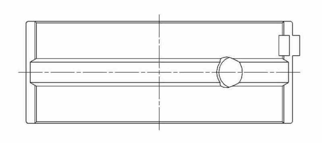 ACL Toyota 4AGE/4AGZE (1.6L) 0.025 Oversized High Performance Main Bearing Set - 5M1695H-.025 Technical Drawing