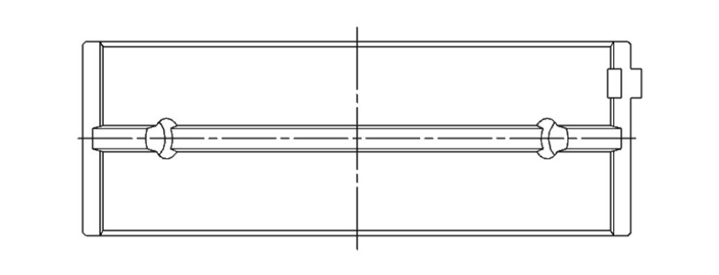 ACL Mitsubishi 4G93 1834CC Standard Size High Performance Main Bearing Set - 5M8037H-STD Technical Drawing