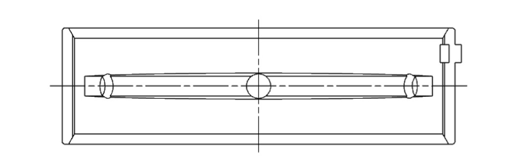 ACL Subaru EJ20/EJ22/EJ25 (For Thrust in #5 Position) 0.025mm Oversized High Performance Main Bearin - 5M8309H-.025 Technical Drawing