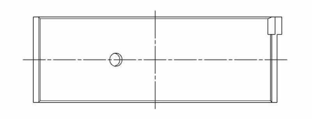 ACL Toyota/Lexus 2JZGE/2JZGTE 3.0L 0.025 Oversized High Performance Rod Bearing Set - 6B8100H-.025 Technical Drawing