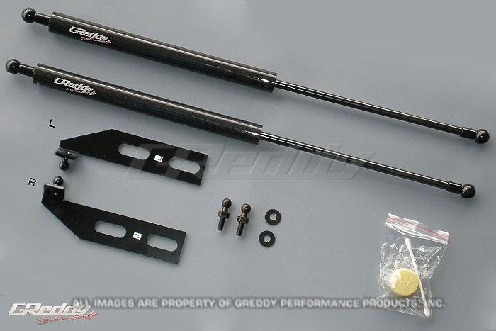 GReddy 93-96 Mazda RX7 FD3S Engine Hood Lifter Kit (Designed for OEM weight hoods) - 18540101