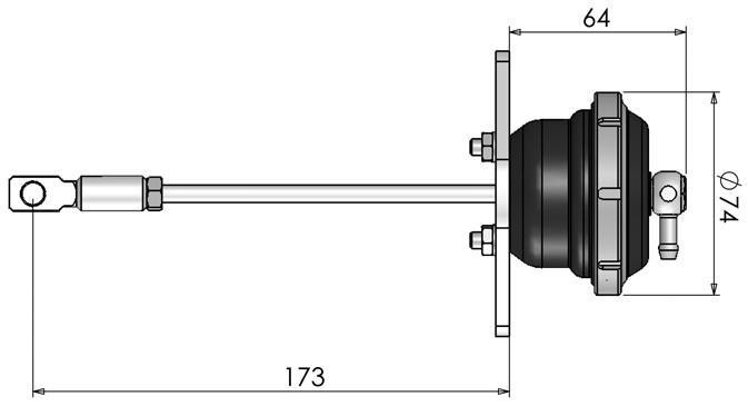 Turbosmart IWG75 Mitsubishi EVO 10 24 PSI Black Internal Wastegate Actuator - TS-0601-3242 Photo - Primary