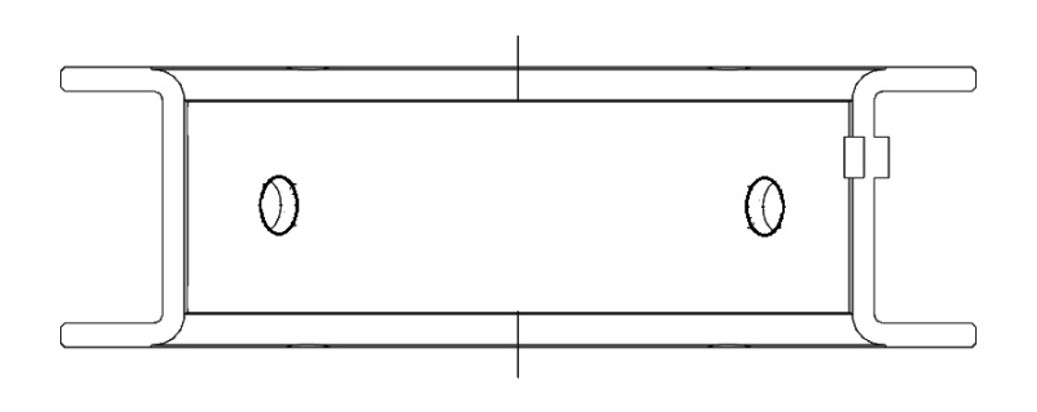 ACL Mitsubishi 4G63/4G64 6 Bolt 1st Gen DSM 0.25mm Oversized High Performance Main Bearing Set - 5M1144H-.25 Technical Drawing