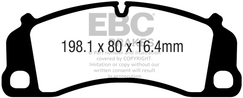 EBC 2016+ Porsche 911 (991/992) Carrera S 3.0TT (Cast Iron Rotor Only) Redstuff Front Brake Pads - DP32206C