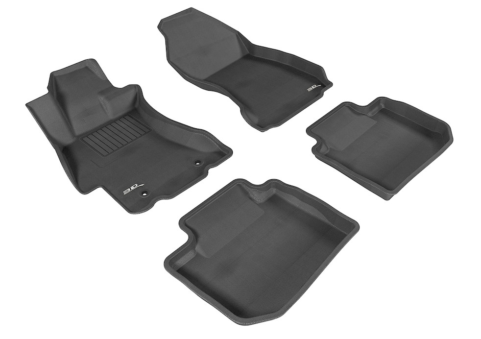 3D MAXpider 2015-2019 Subaru WRX/WRX STI Kagu 1st & 2nd Row Floormats - Black - L1SB02001509