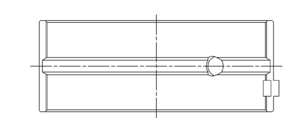 ACL Toyota 3SGTE Standard Size High Performance w/ Extra Oil Clearance Main Bearing Set - 5M8361HX-STD Technical Drawing