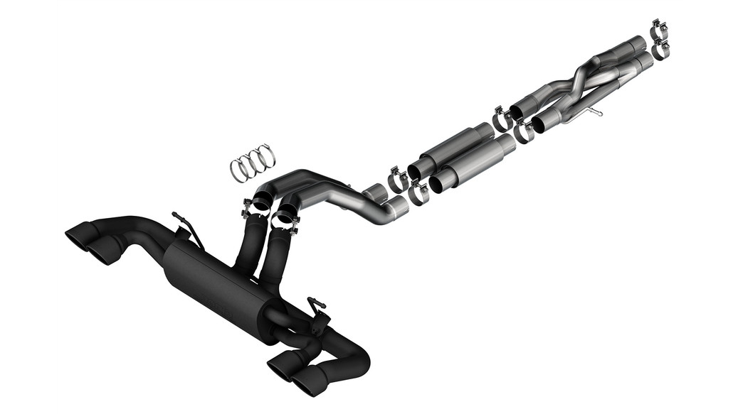 Borla 21-22 Jeep Wrangler Rubicon 392 6.4L V8 AT 4WD 4DR S-Type Cat-Back Exhaust - Coated Black - 140892CB