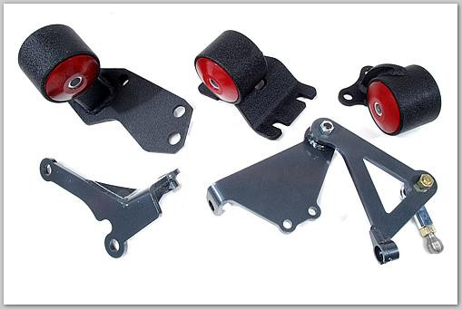Innovative 88-91 Civic B-Series Black Steel Mounts 75A Bushings (Cable to Hydro Conversion) - 49150-75A Photo - Primary