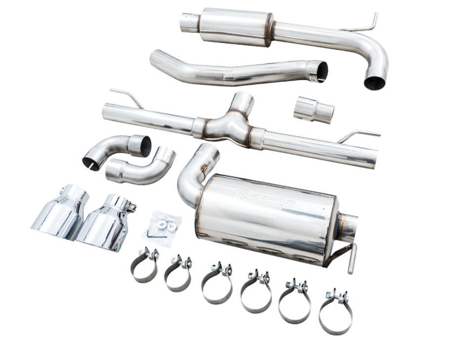 AWE 2022 VW GTI MK8 Touring Edition Exhaust - Chrome Silver Tips - 3015-32658 Photo - out of package