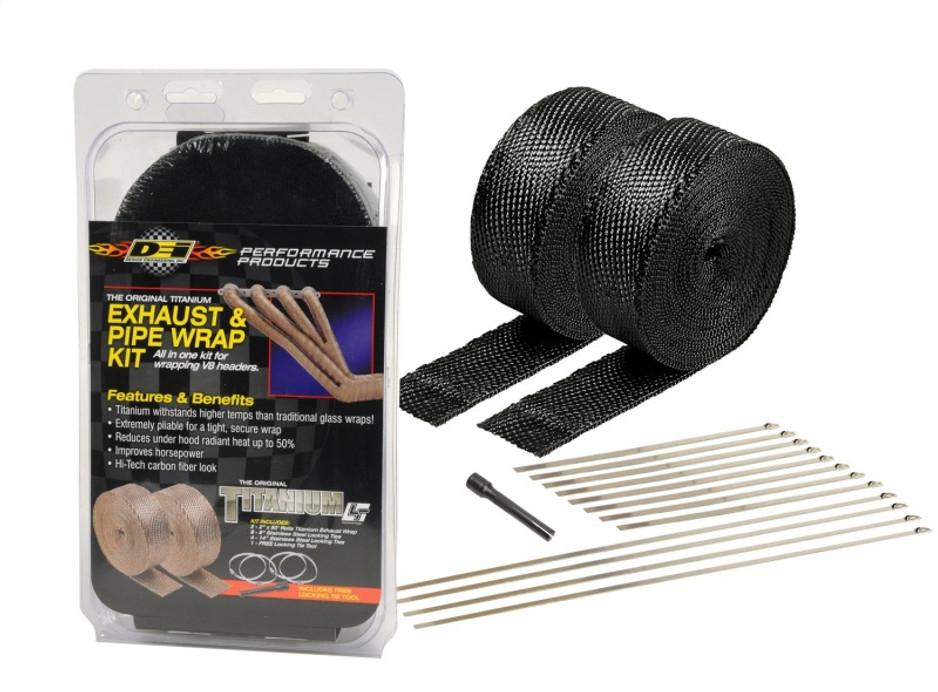 DEI Exhaust Wrap Kit - Black Titanium Wrap Locking Ties & Locking Tie Tool - 10073 Photo - Primary