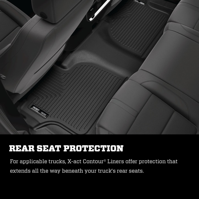 Husky Liners 2022 Nissan Frontier CC X-Act Contour Floor Liners (2nd Seat) - Black - 51911 Photo - Mounted
