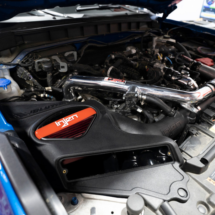 Injen 2021-2022 Ford Bronco V6-2.7L Twin Turbo Evolution Intake (Oiled) - EVO9301C Photo - Mounted