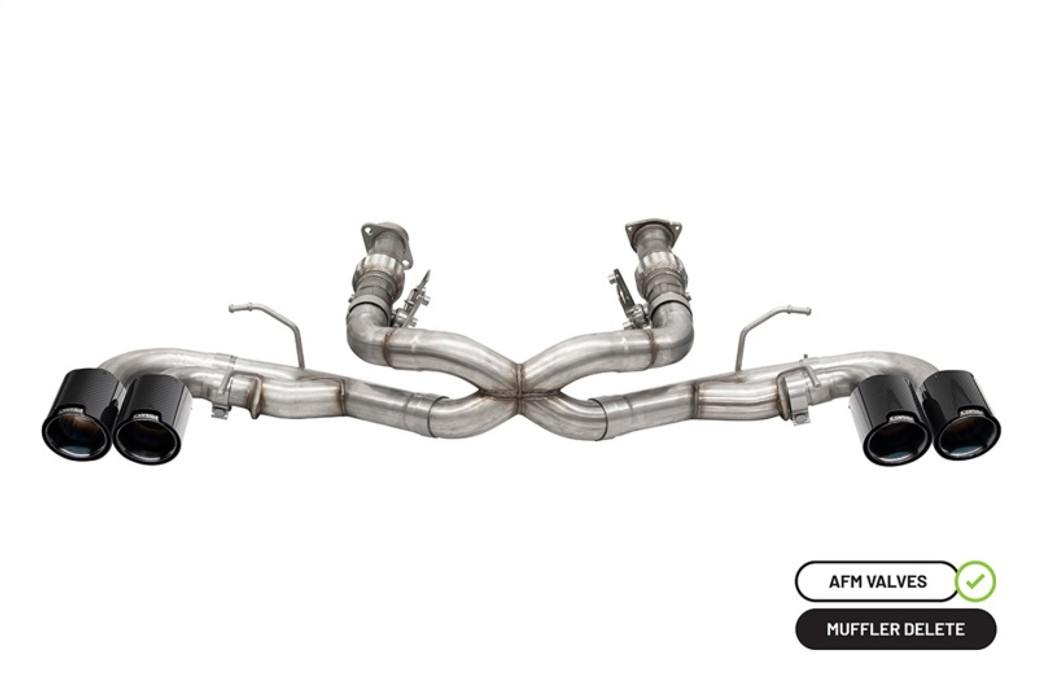 Corsa 20-23 Chevrolet Corvette C8 RWD 3in Xtreme Cat-Back Exhaust w/4.5in Carbon Fiber Black PVD Tip - 21102CFBLK Photo - Primary