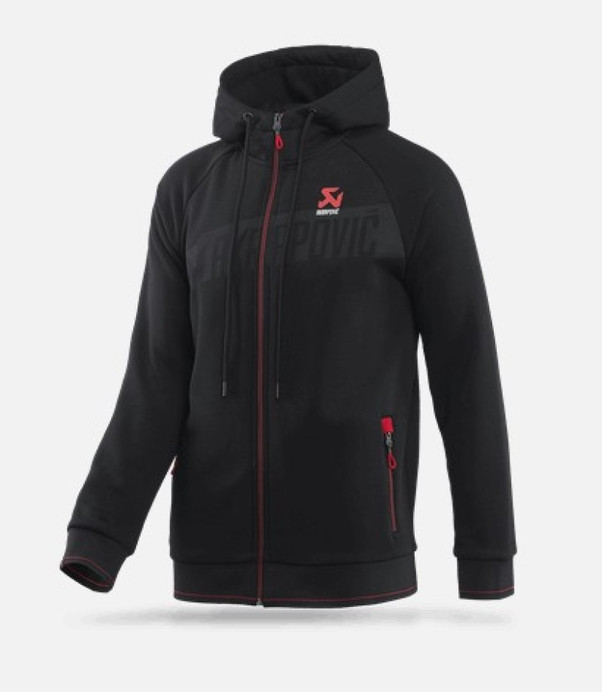 Akrapovic Mens Corpo Zip Hoodie Black - 2XL - 802059 User 1