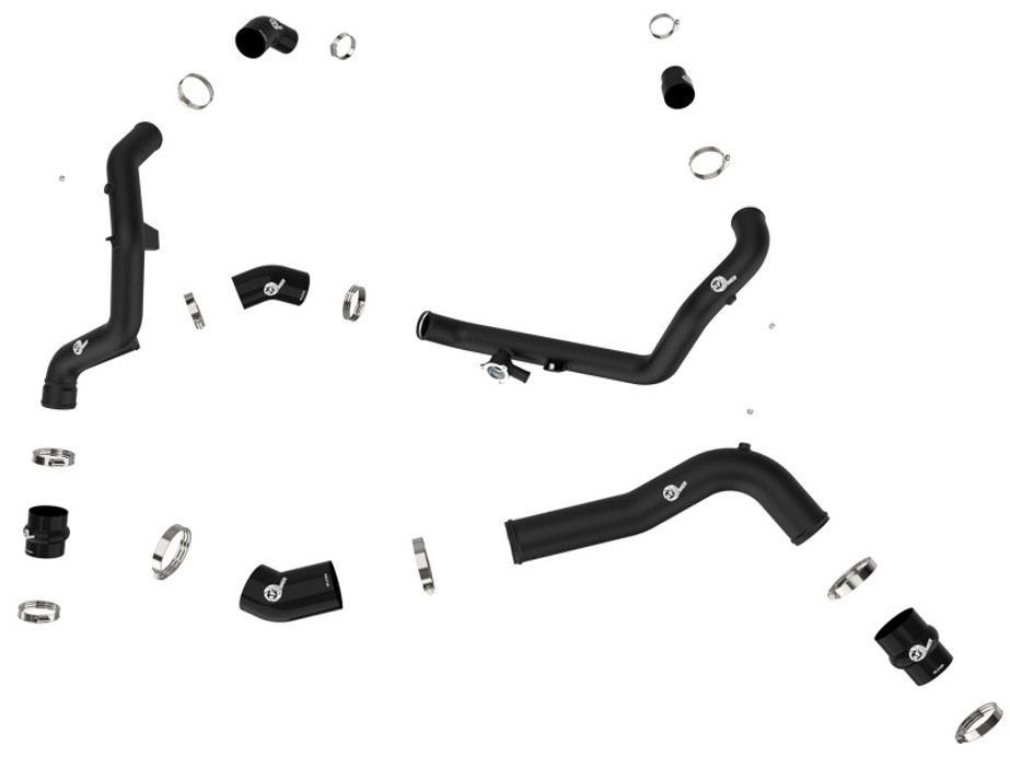 aFe 20-23 Ford Explorer ST V6 3.0L (tt) BladeRunner Aluminum Hot and Cold Charge Pipe Kit - Black - 46-20654-B Photo - Unmounted