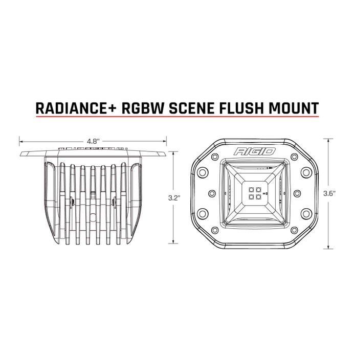 Rigid Industries Radiance+ Scene RGBW Flush Mount - Pair - 682153 User 3