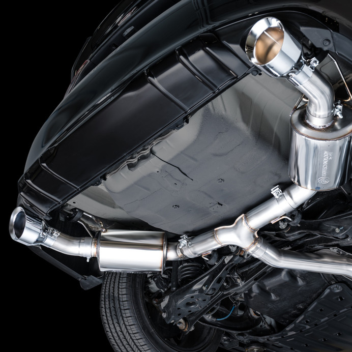 AWE Tuning 2022+ Honda Civic Si FE1 FWD Touring Edition Catback Exhaust - Dual Chrome Silver Tips - 3015-32331 Photo - Mounted