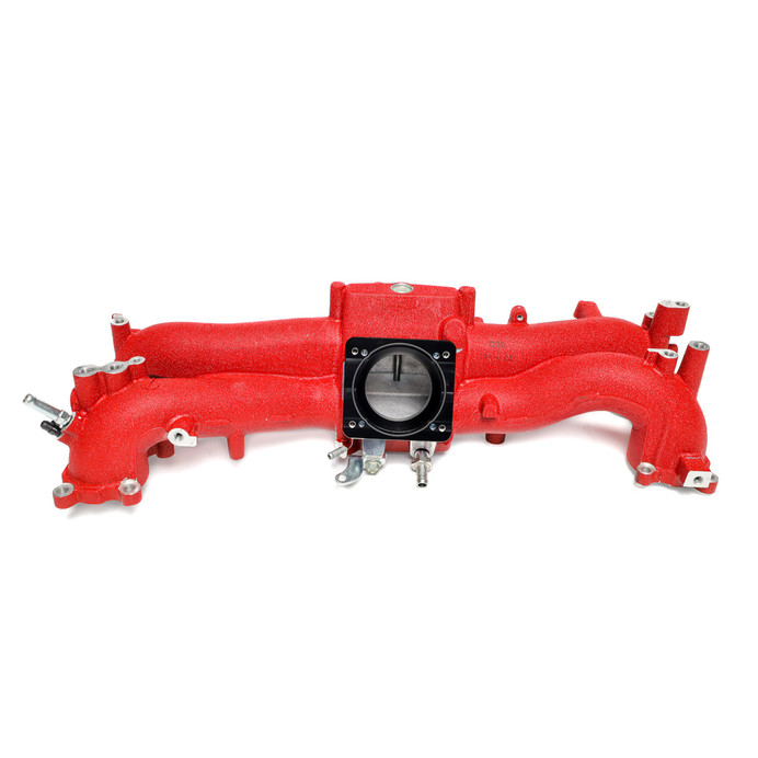 IAG Performance Big Bore 76mm Throttle Body Adapter for OEM Subaru STI / Cosworth Intake Manifold Black - IAG-AFD-2020BK