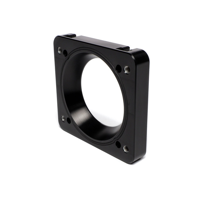 IAG Performance Big Bore 76mm Throttle Body Adapter for OEM Subaru STI / Cosworth Intake Manifold Black - IAG-AFD-2020BK