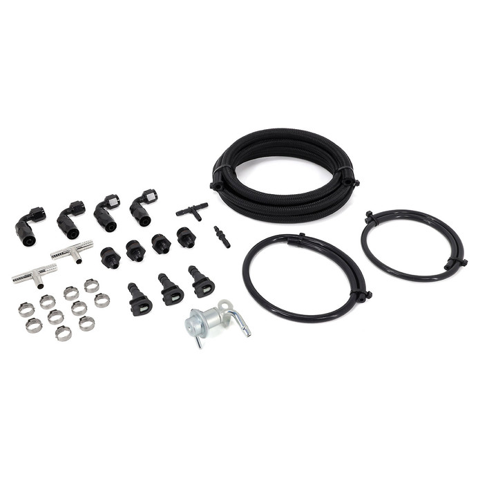 IAG Performance Braided Fuel Line & Fitting Kit for IAG Top Feed Fuel Rails 08-21 STI - IAG-AFD-2200-3