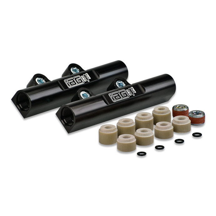 IAG Performance PTFE Fuel System Kit w/ FIC Injectors Aeromotive FPR Black IAG Fuel Rails 08-14 WRX 08-21 STI - IAG-AFD-2330BK