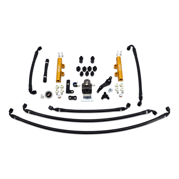 IAG Performance PTFE Fuel System Kit with Lines FPR Gold Fuel Rails 2008-14 WRX - IAG-AFD-2624GD