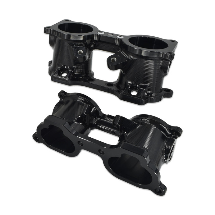 IAG Performance V3 Top Feed TGV Housings with Butterfly Pass Thru Black 08-14 WRX 07+ STI 07-12 LGT 09-13 FXT - IAG-AFD-3050BK
