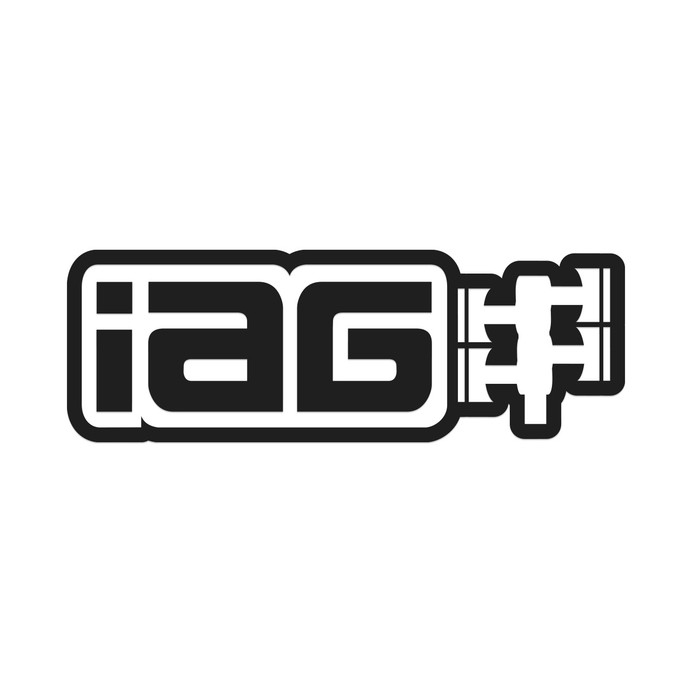 IAG Performance 20 Inch Matte Black Die Cut Sticker - Sold Individually - IAG-AWS-1220MBK