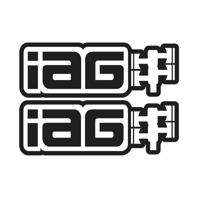 IAG Performance 20 Inch Matte Black Die Cut Sticker - Sold as 1 Pair - IAG-AWS-1220MBK-PR